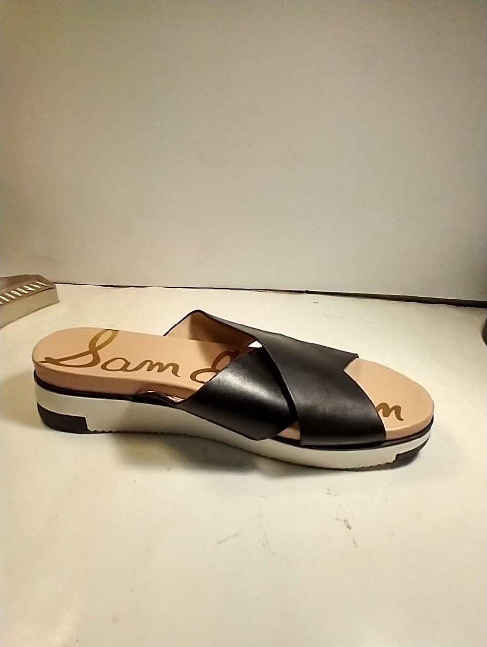 Sam Edelman Audrea Cross Strap Leather Slide Sandals Women's sz 9.5M. - Picture 7 of 12